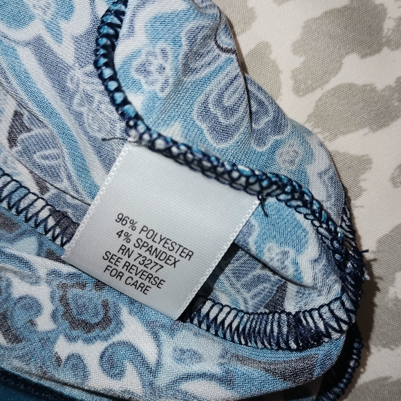 Apt. 9 Blue and Black Paisley Tunic L - Picture 7 of 8